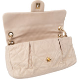 Chanel Quilted Iridescent Calfskin Rabat Single Flap Shoulder Bag