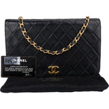 Chanel Quilted Lambskin 24K Gold Single Flap Shoulder Bag