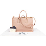 Prada Pink Saffiano Leather Lux Galleria Handbag