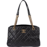 Chanel Quilted Leather CC Shoulder Bag
