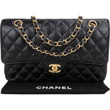 Chanel Quilted Caviar Leather Medium Double Flap Crossbody Bag