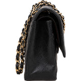Chanel Quilted Caviar Leather Medium Double Flap Crossbody Bag