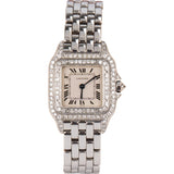 Cartier Silver Tone Diamond Panthere 1320 Women Watch W25033P5 CC494158