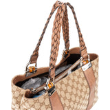 Gucci GG Monogram Bamboo Handbag