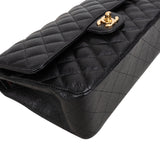 Chanel Quilted Caviar Leather Medium Double Flap Crossbody Bag