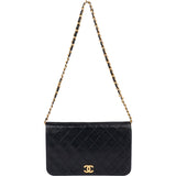 Chanel Quilted Lambskin 24K Gold Single Flap Shoulder Bag