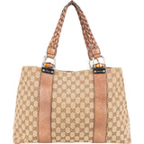 Gucci GG Monogram Bamboo Handbag