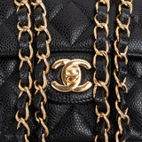 Chanel Quilted Caviar Leather Medium Double Flap Crossbody Bag
