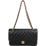 Chanel Quilted Caviar Leather Medium Double Flap Crossbody Bag