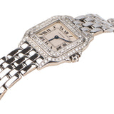 Cartier Silver Tone Diamond Panthere 1320 Women Watch W25033P5 CC494158