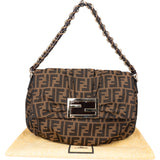 Fendi FF Monogram Big Baguette Buckle Shoulder Bag