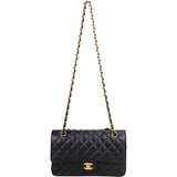 Chanel Quilted Caviar Leather Medium Double Flap Crossbody Bag