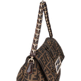 Fendi FF Monogram Big Baguette Buckle Shoulder Bag