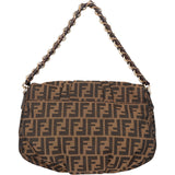 Fendi FF Monogram Big Baguette Buckle Shoulder Bag