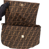Fendi FF Monogram Big Baguette Buckle Shoulder Bag