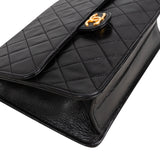 Chanel Quilted Lambskin 24K Gold Single Flap Shoulder Bag