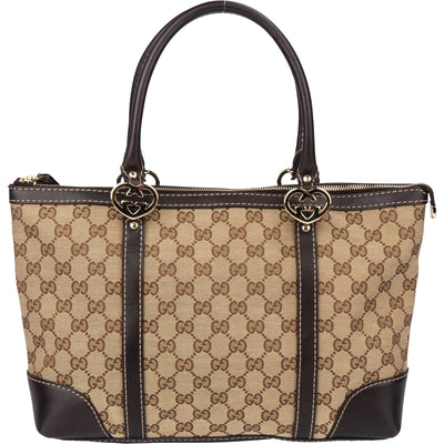 Gucci GG Monogram Twin Heart Handbag - vintageandkickz