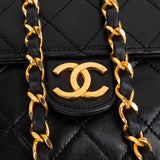 Chanel Quilted Lambskin 24K Gold Single Flap Shoulder Bag