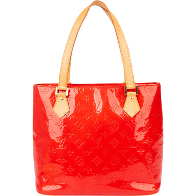 Louis Vuitton Rouge Vernis Monogram Houston Handbag