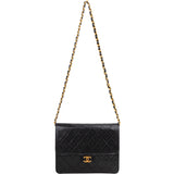 Chanel Quilted Lambskin 24K Gold Single Flap Shoulder Bag