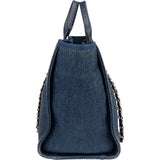 Chanel Blue Tweed Deauville Handbag
