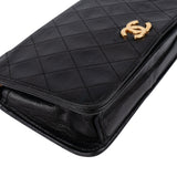 Chanel Quilted Lambskin 24K Gold Single Flap Shoulder Bag