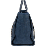Chanel Blue Tweed Deauville Handbag