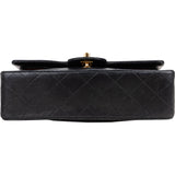 Chanel Quilted Lambskin 24K Gold Small Double Flap Crossbody Bag