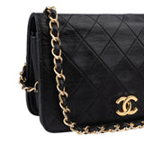 Chanel Quilted Lambskin 24K Gold Single Flap Shoulder Bag