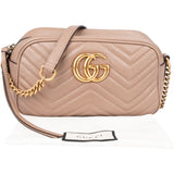 Gucci Pink Chevron GG Marmont Crossbody Bag