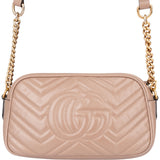 Gucci Pink Chevron GG Marmont Crossbody Bag