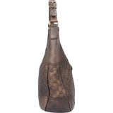 Gucci GG Leather Monogram Horsebit Hobo Bag