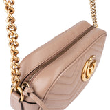 Gucci Pink Chevron GG Marmont Crossbody Bag