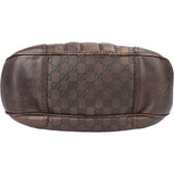 Gucci GG Leather Monogram Horsebit Hobo Bag