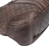 Gucci GG Leather Monogram Horsebit Hobo Bag