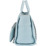 Chanel Blue Tweed Deauville Handbag