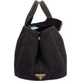 Prada Bright Black Canapa Handbag