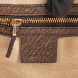 Gucci GG Leather Monogram Horsebit Hobo Bag