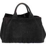 Prada Bright Black Canapa Handbag