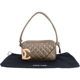 Chanel Quilted Lambskin Python Cambon Handbag