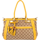 Gucci GG Monogram Bamboo Handbag