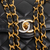 Chanel Quilted Lambskin Bicolor Double Flap Crossbody Bag