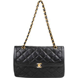 Chanel Quilted Lambskin Bicolor Double Flap Crossbody Bag