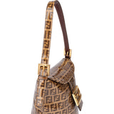 Fendi FF Canvas Monogram FF Buckle Handbag