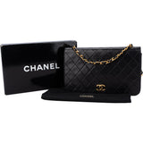 Chanel Quilted Lambskin 24K Gold Single Flap Shoulder Bag