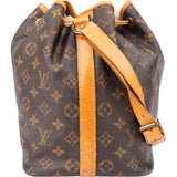 Louis Vuitton Canvas Monogram Sac Noe Petit Shoulder Bag