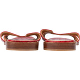 Hermès Rouge Exotic Crocodile Leather Oran Sandals (36)