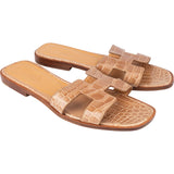 Hermès Exotic Crocodile Leather Oran Sandals (37)