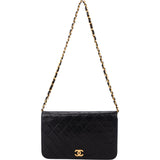 Chanel Quilted Lambskin 24K Gold Single Flap Shoulder Bag