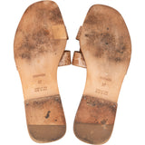 Hermès Exotic Crocodile Leather Oran Sandals (37)